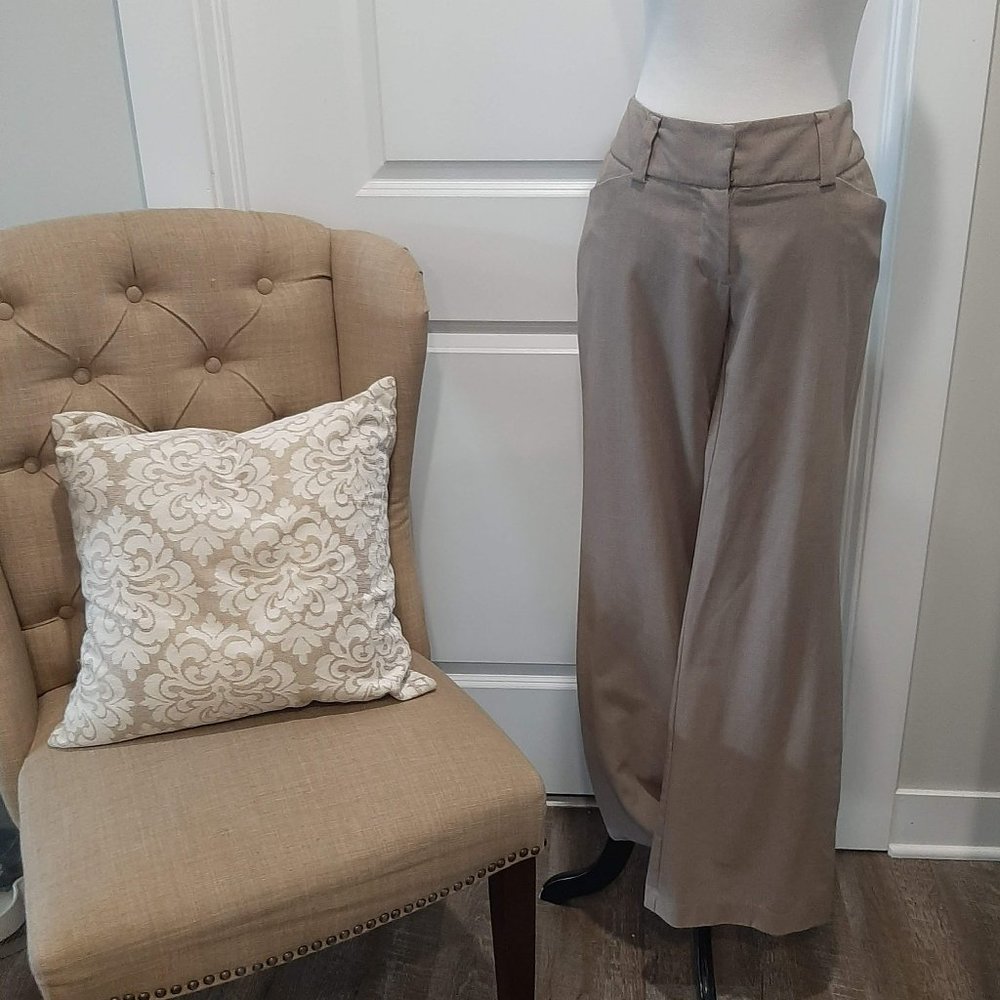 Apt 9 Khaki Flared Dress Pants